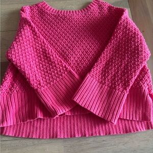 GAP Hot Pink Open Knit Sweater